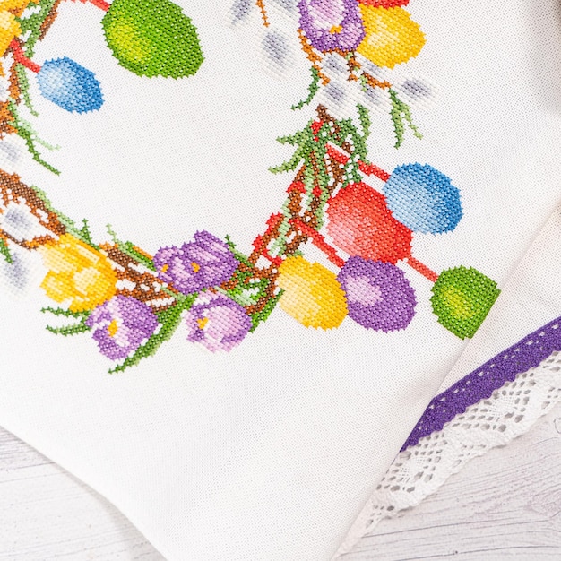 Detal haftu krzyżykowego